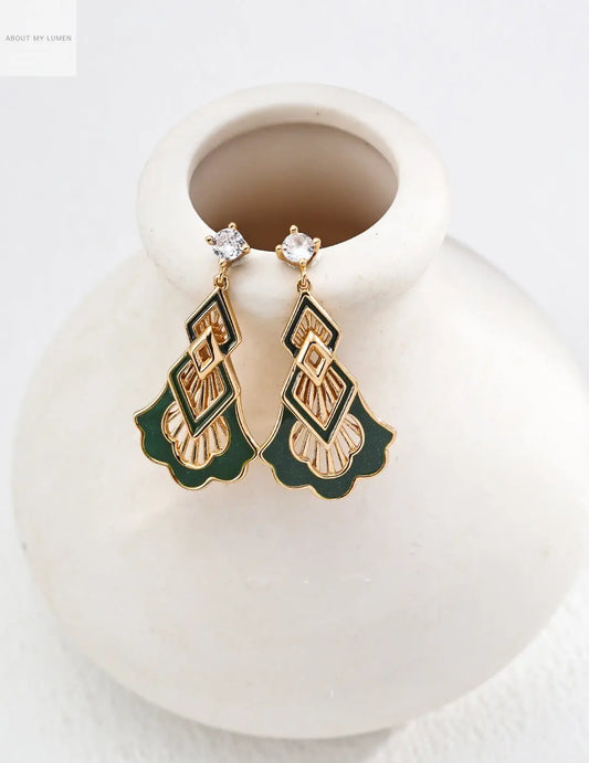 Antique Drip-Glaze Zircon Drop Earrings ABOUT MY LUMEN