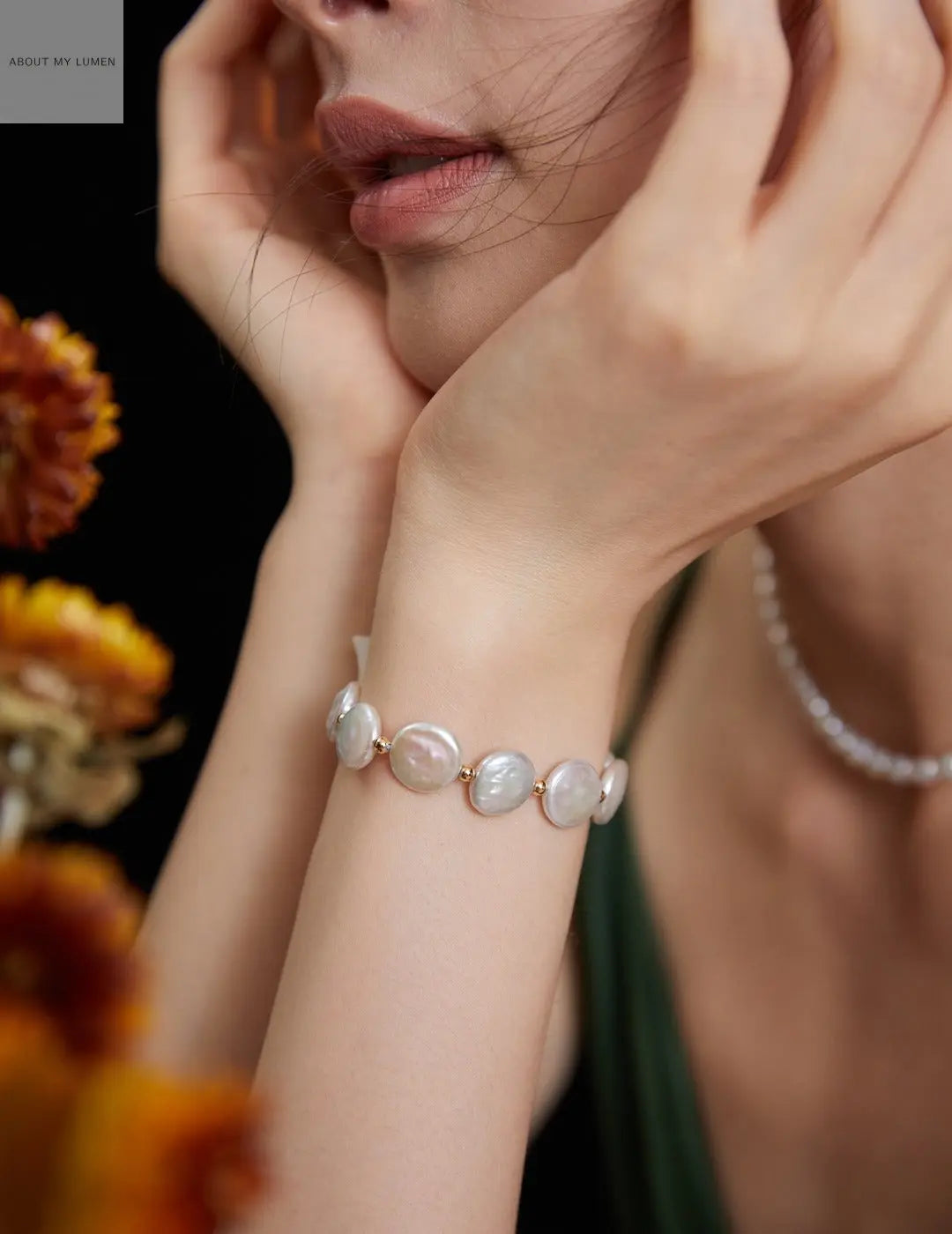 Baroque Button Pearl Silver Bracelet ABOUT MY LUMEN