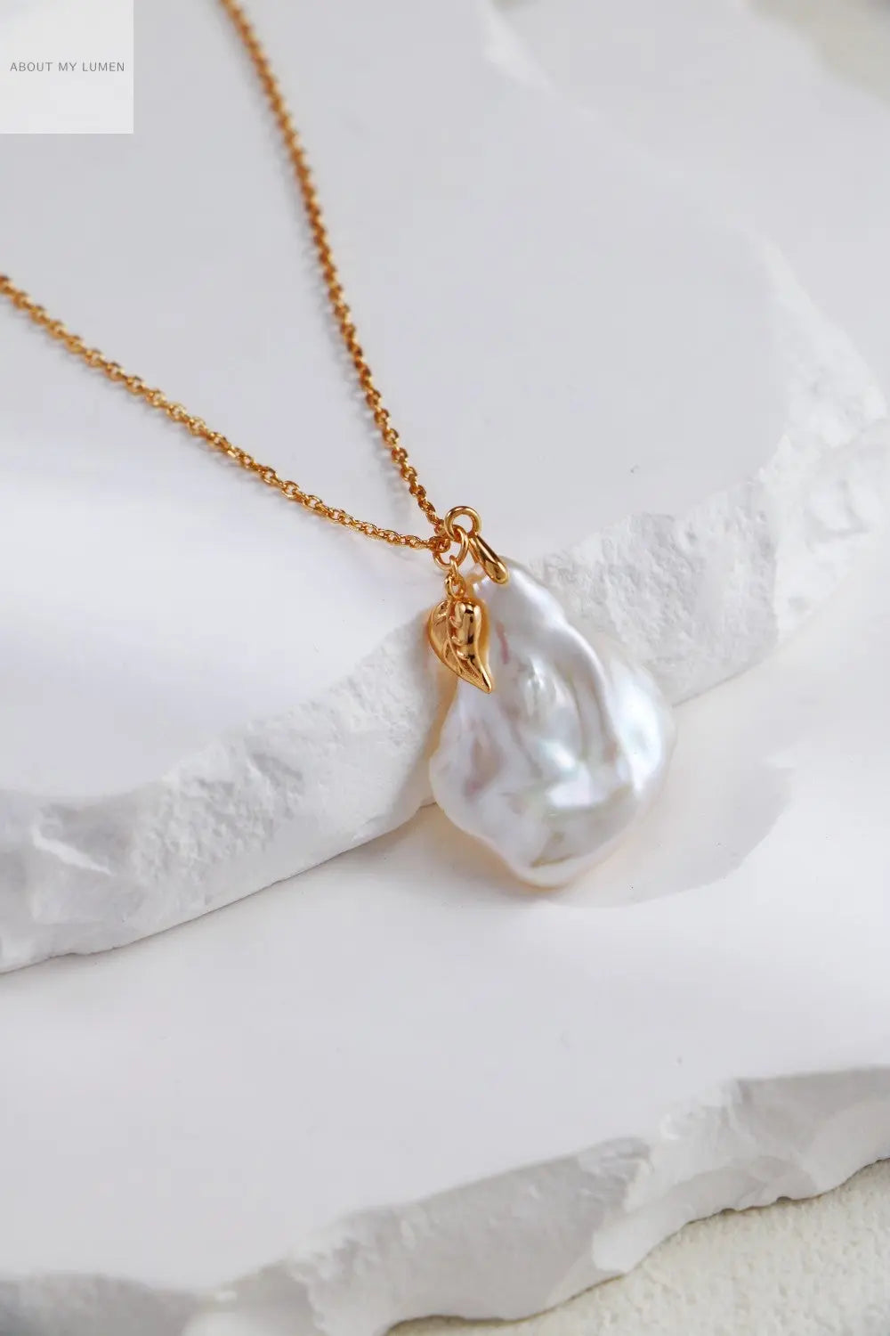 Blossoming Silver Pearl Petal Necklace ABOUT MY LUMEN