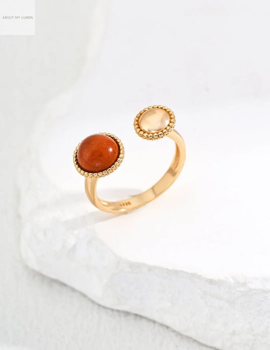 Crimson Stone & Sterling Silver Ring ABOUT MY LUMEN