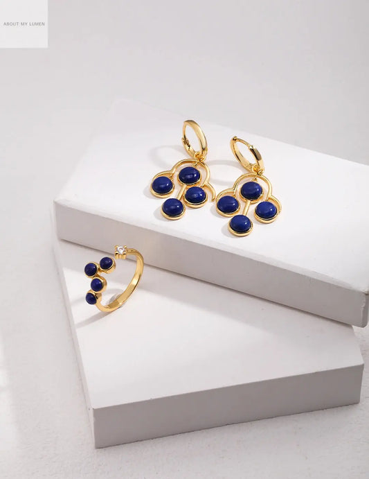 Lapis Lazuli & Sterling Silver Earrings ABOUT MY LUMEN