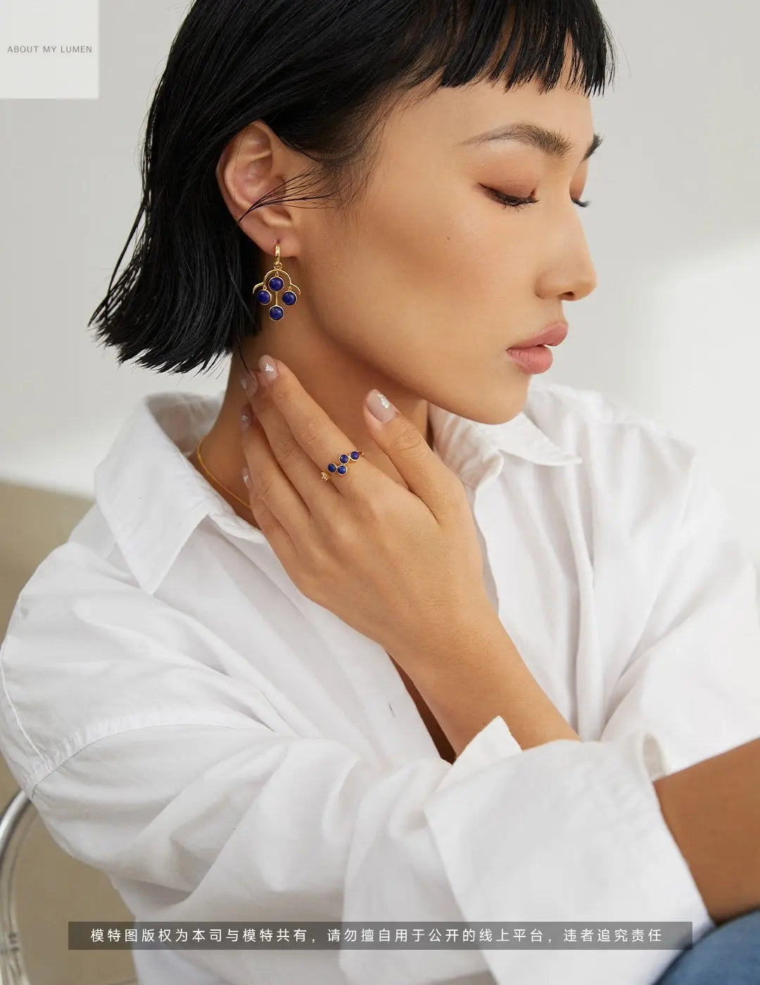 Lapis Lazuli & Sterling Silver Earrings ABOUT MY LUMEN