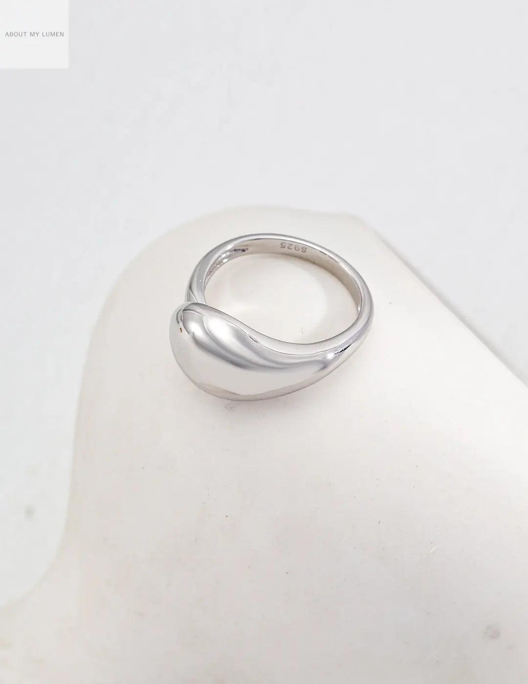 Matte & Polished Silver Contrast Ring ABOUT MY LUMEN