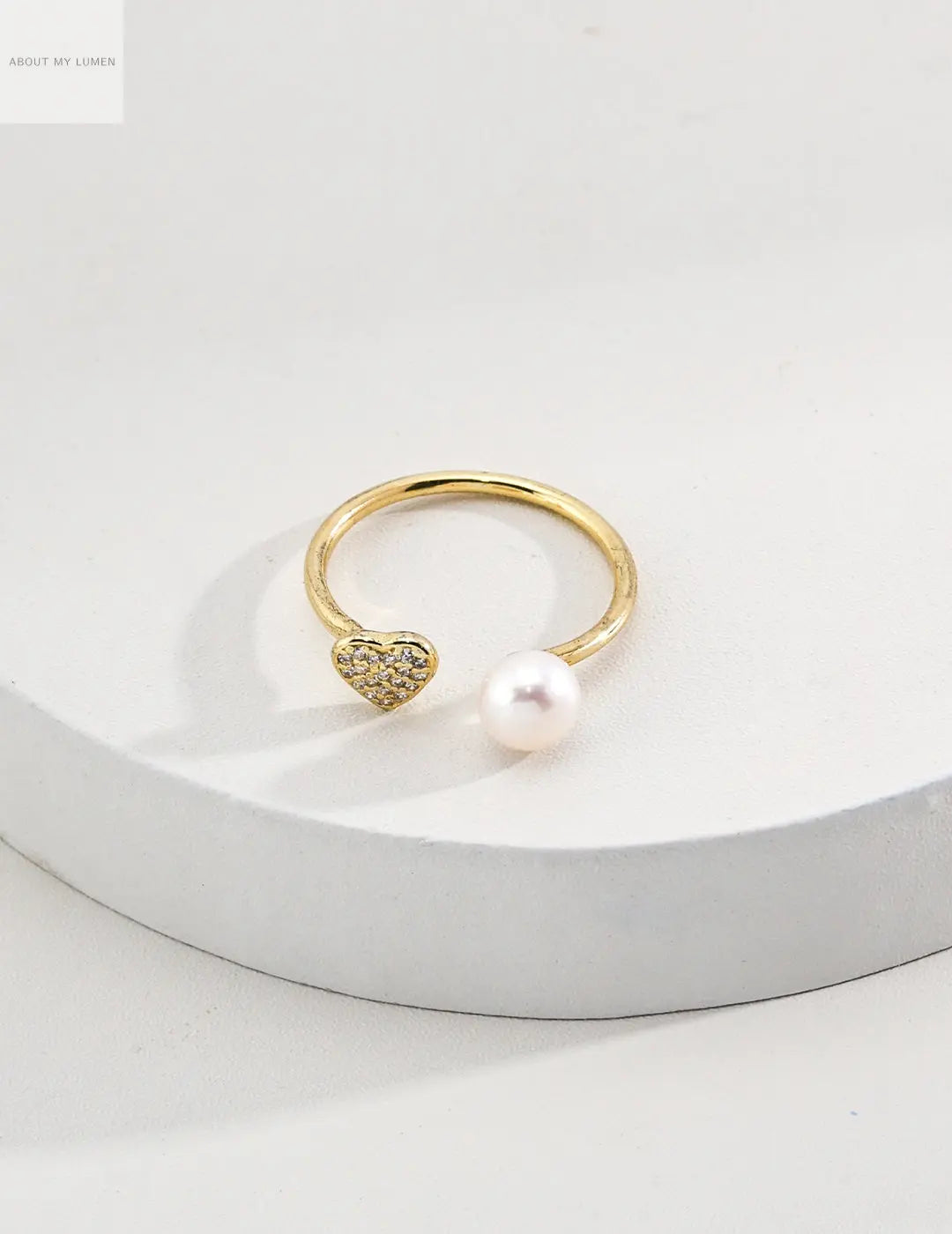 Organic Pearl & Open-Ended Silver Ring ABOUT MY LUMEN