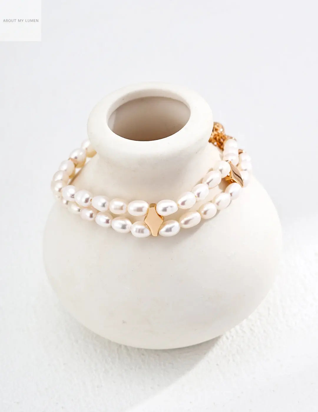 Raw Pearl & Sterling Silver Bracelet ABOUT MY LUMEN