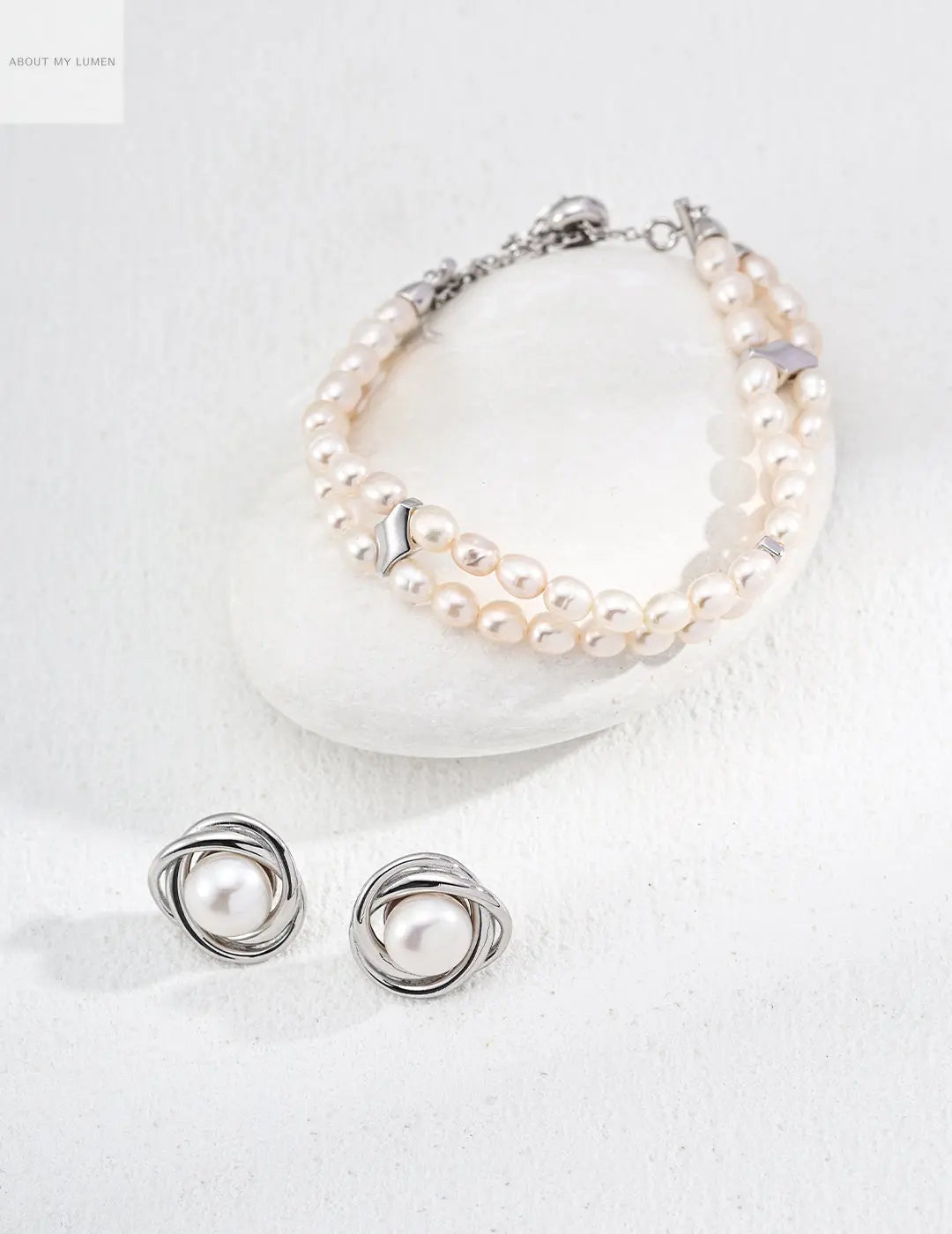 Raw Pearl & Sterling Silver Bracelet ABOUT MY LUMEN