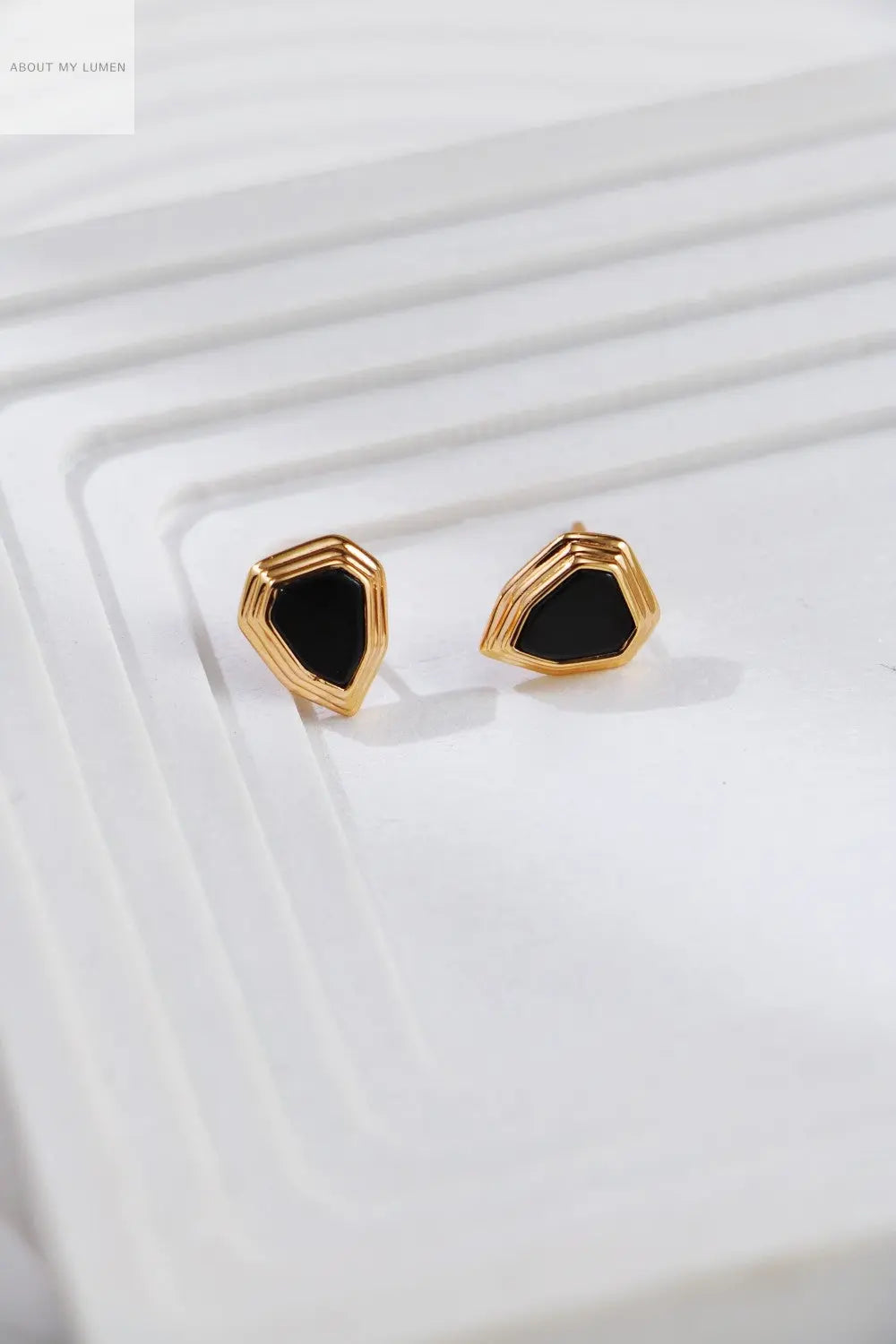 Silver Armor Black Onyx Stud Earrings ABOUT MY LUMEN