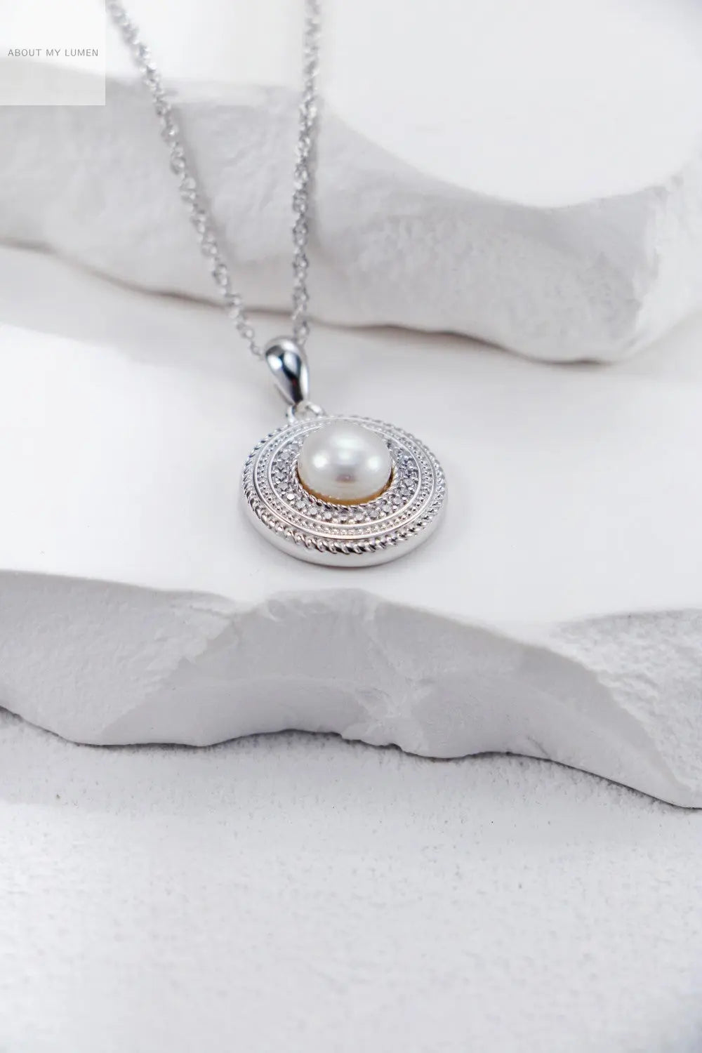 Silver Cubic Zirconia & Pearl Necklace ABOUT MY LUMEN