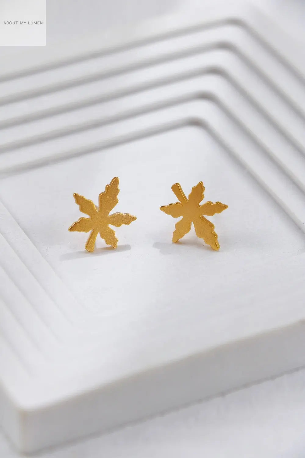 Silver Maple Leaf Ear Studs ABOUT MY LUMEN