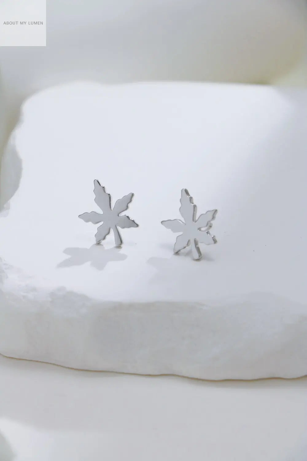 Silver Maple Leaf Ear Studs ABOUT MY LUMEN