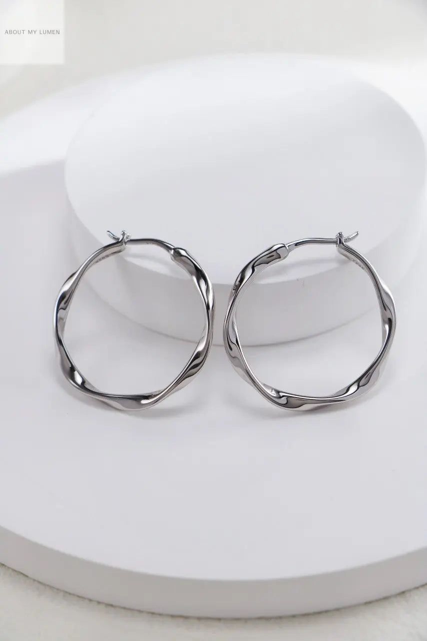 Vortex Sterling Silver Hoop Earrings ABOUT MY LUMEN