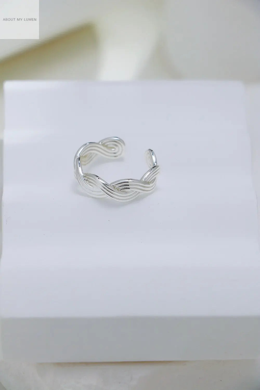 Woven Stripe Silver Ring ABOUT MY LUMEN